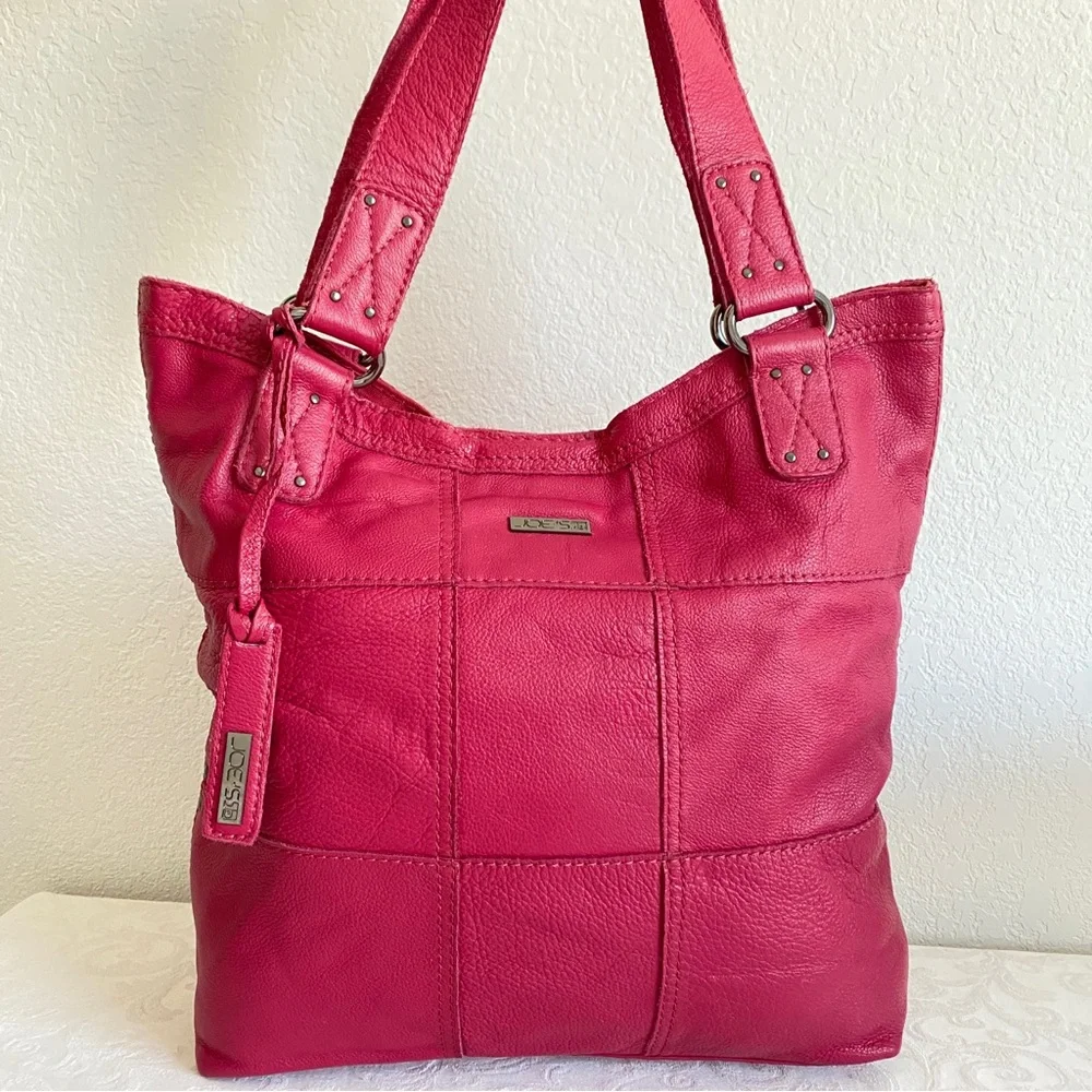 Joe’s Jeans red leather hobo shoulder bag